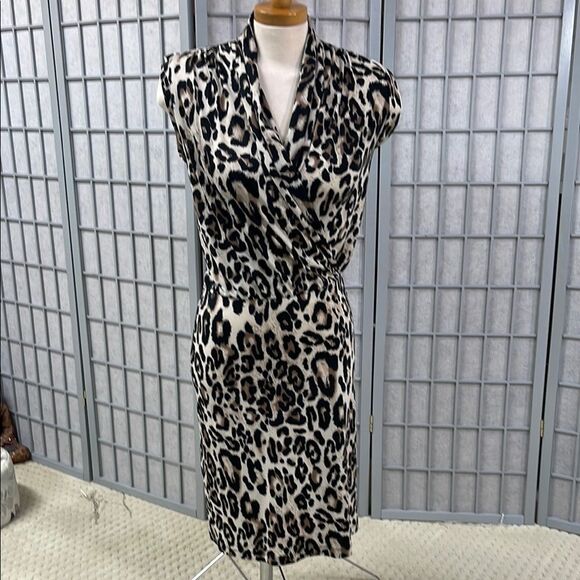 Femme Chic Leopard Print Dress, Size Medium - Picture 1 of 4